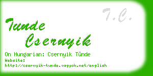 tunde csernyik business card